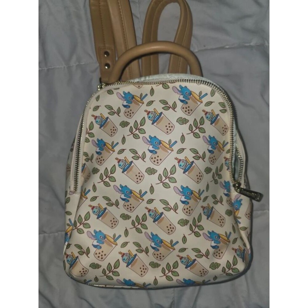 Like new loungefly Disney Lilo and stitch mini backpack bookbag purse tote bag!n